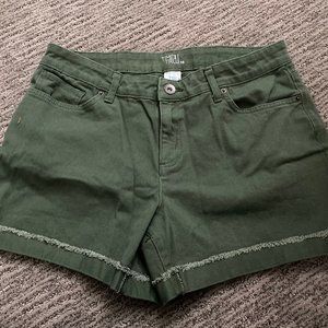 Time and True Size 14 olive green shorts